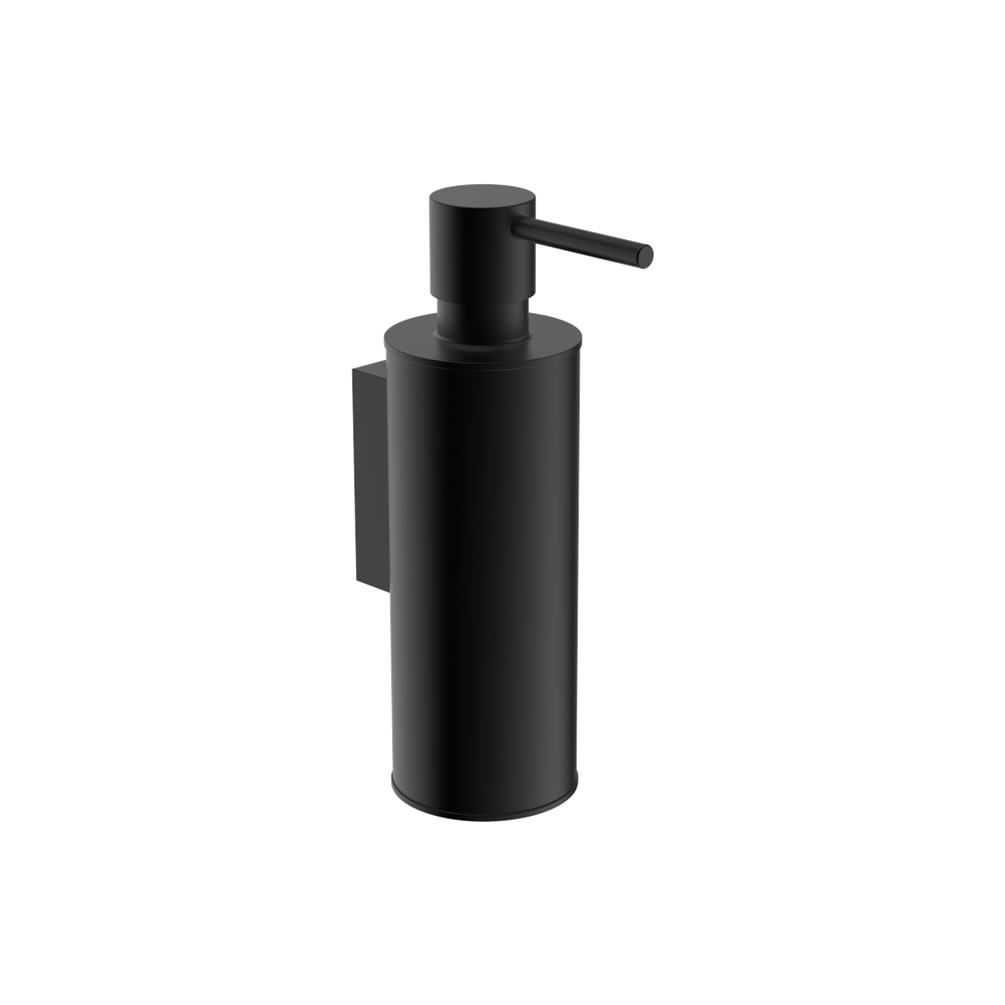 Cutout image of Crosswater MPRO Matt Black Wall-Mounted Soap Dispenser